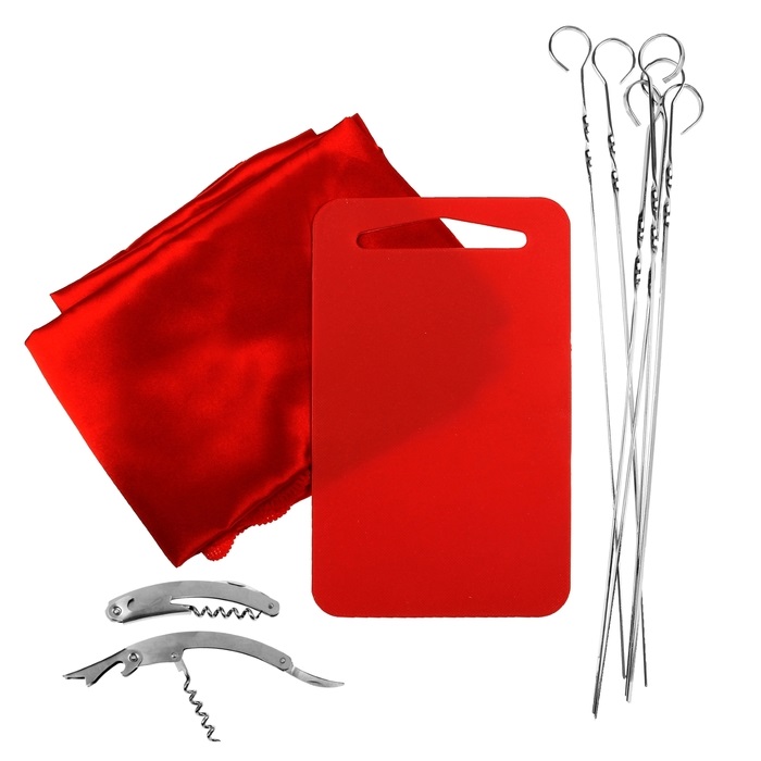 Сумка-набор "Мужик готовит мясо!" на 3 персоны (33 предмета)