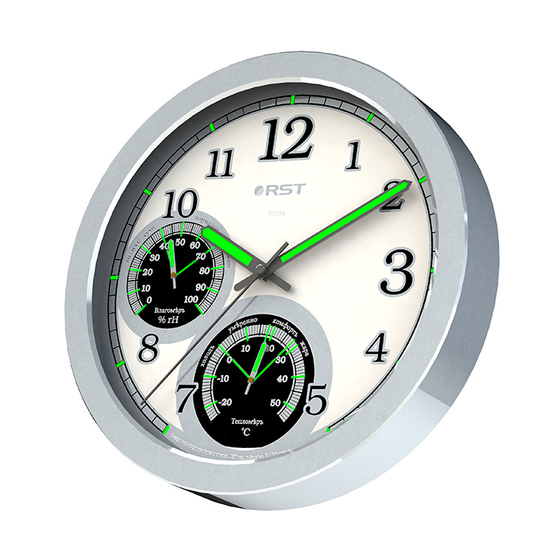 Метеочасы настенные светящиеся д=25 сталь