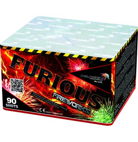 Батарея салютов "Furious" 90 залп. (1/4),