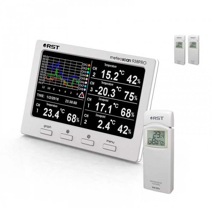 Метеостанция профессиональная 8 радиодатчиков